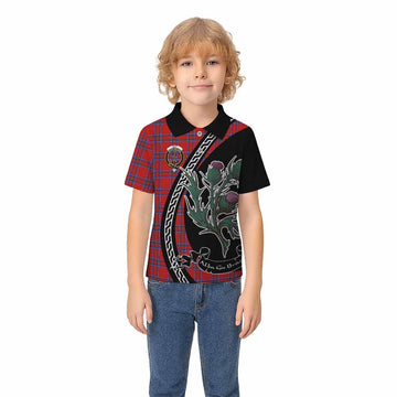Rait Family Crest Tartan Kid Polo Shirt Alba Thistle Inspired - Tartan Vibes Clothing
