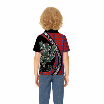 Rait Family Crest Tartan Kid Polo Shirt Alba Thistle Inspired - Tartan Vibes Clothing