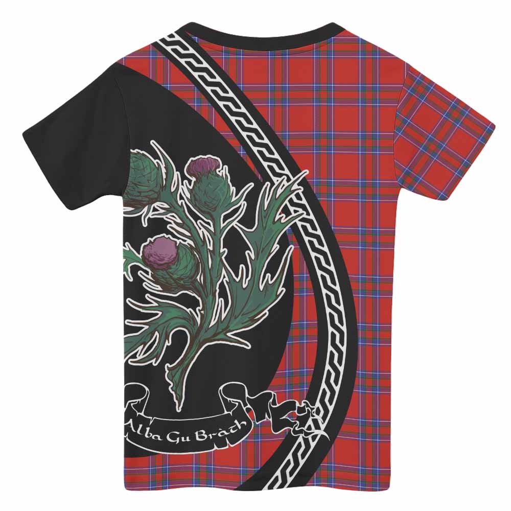 Rait Family Crest Tartan Kid T-shirt Alba Thistle Inspired - Tartan Vibes Clothing