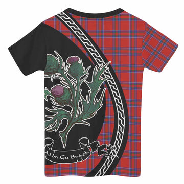 Rait Family Crest Tartan Kid T-shirt Alba Thistle Inspired - Tartan Vibes Clothing