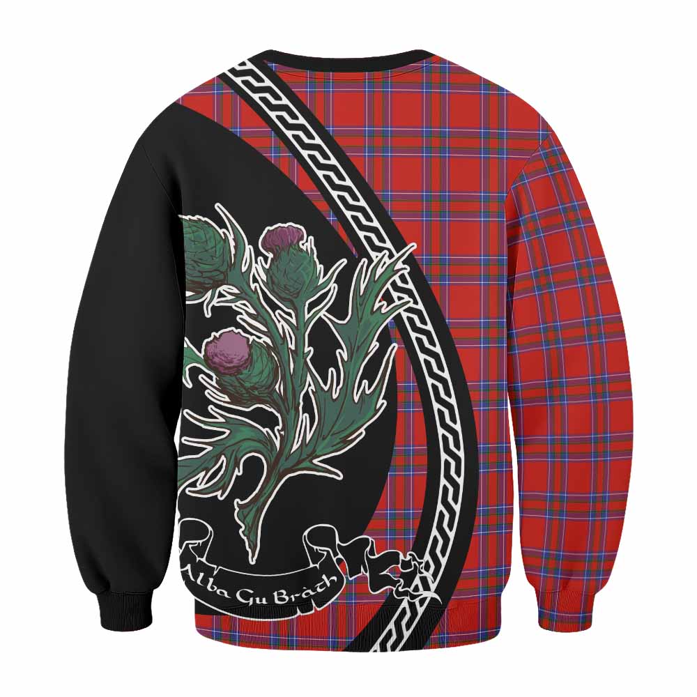 Rait Family Crest Tartan Sweatshirt Alba Thistle Inspired - Tartan Vibes Clothing