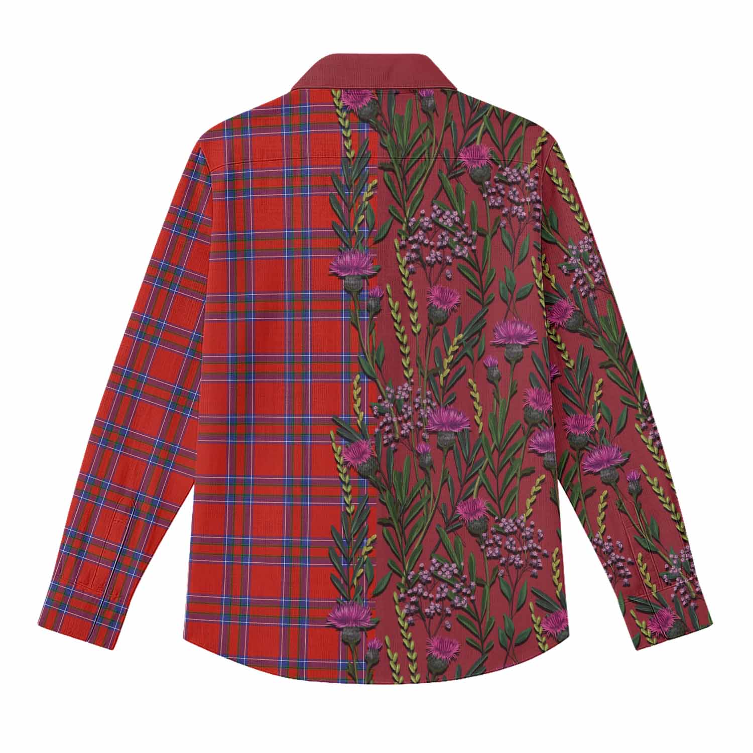 Rait Family Crest Tartan Women Casual Shirt Scottish Thistle Flower Pattern Half Style - Tartan Vibes Clothing