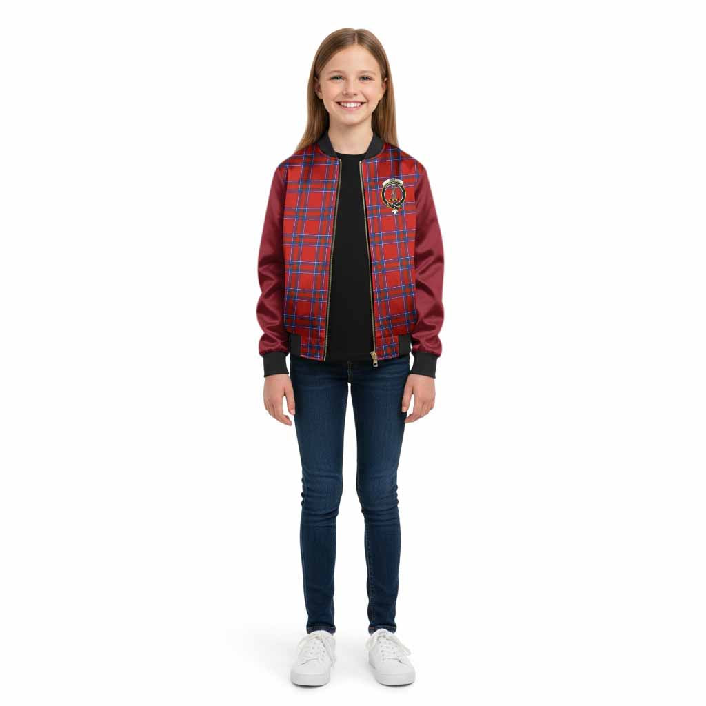 Rait Tartan Accent Kid Bomber Jacket with Family Crest