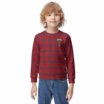 Rait Tartan Accent Kid Knitted Sweatshirt with Family Crest