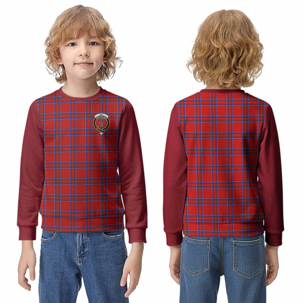 Rait Tartan Accent Kid Knitted Sweatshirt with Family Crest
