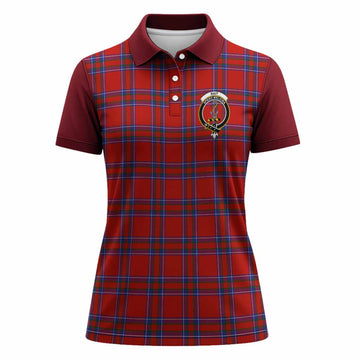 Rait Tartan Accent Women Polo Shirt with Family Crest