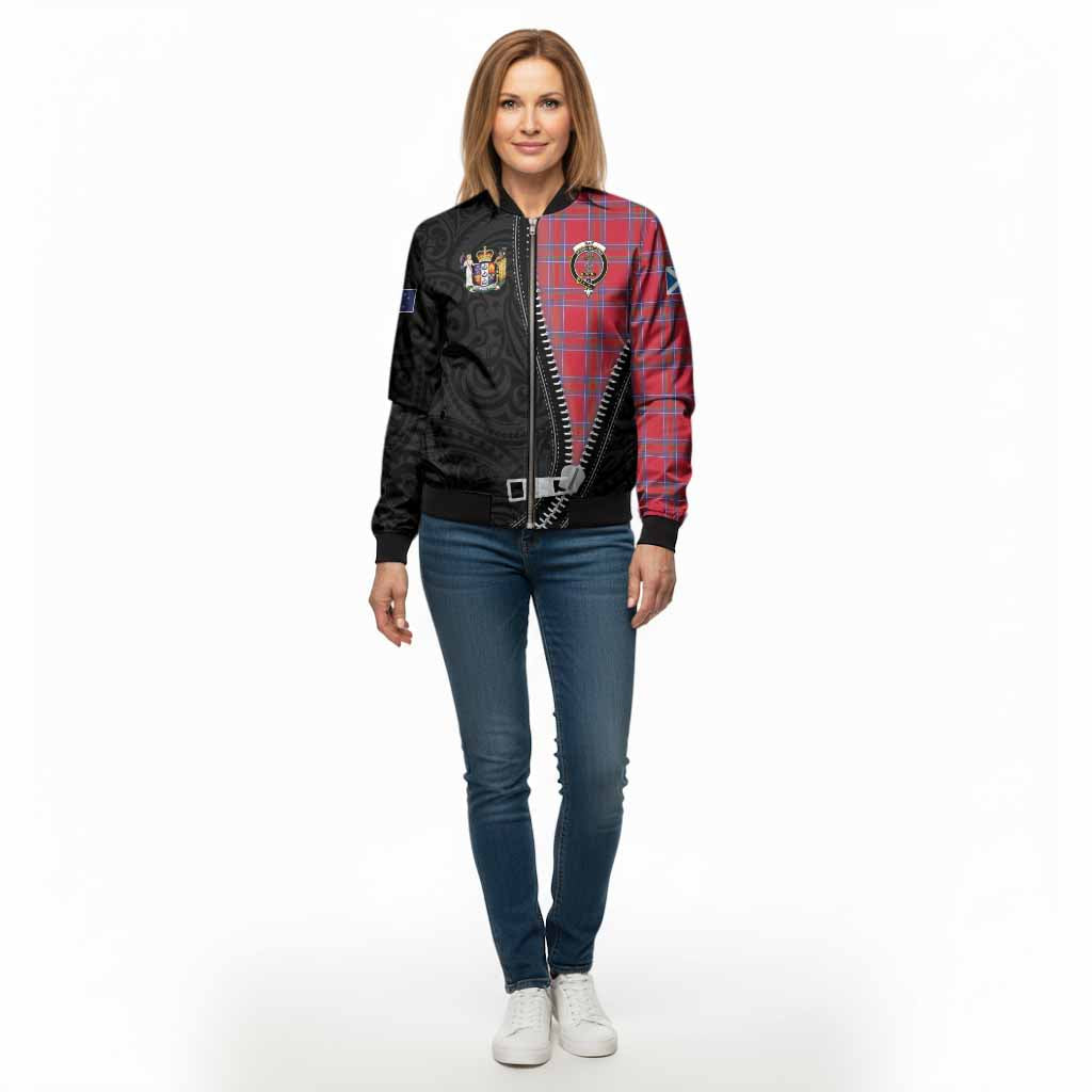Rait Tartan Bomber Jacket New Zealand Pattern Unique Zipper Stylized