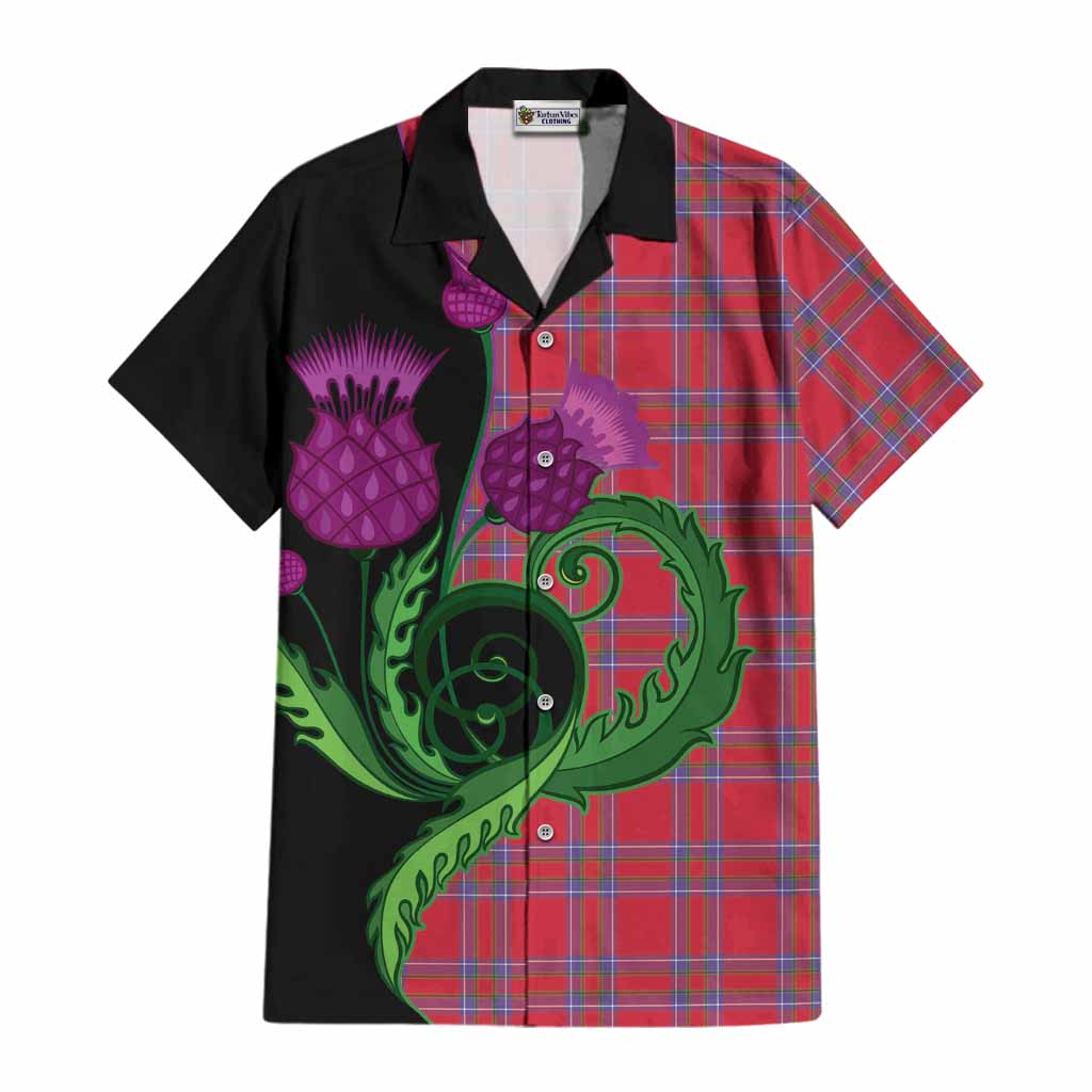 Rait Tartan Cotton Hawaiian Shirt Traditional Scottish Thistle
