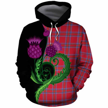 Rait Tartan Cotton Hoodie Traditional Scottish Thistle