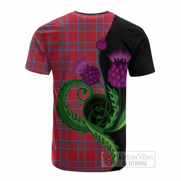 Rait Tartan Cotton T-shirt Traditional Scottish Thistle