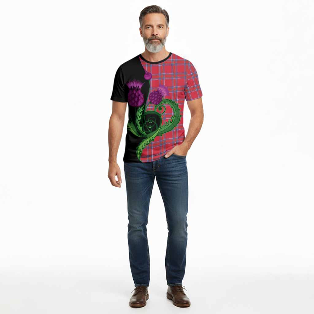 Rait Tartan Cotton T-shirt Traditional Scottish Thistle