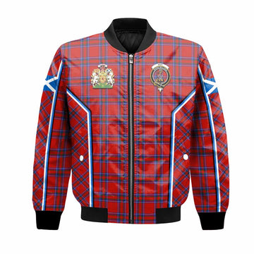 Rait Tartan Crest Bomber Jacket Scotland Coat of Arm Flag Style