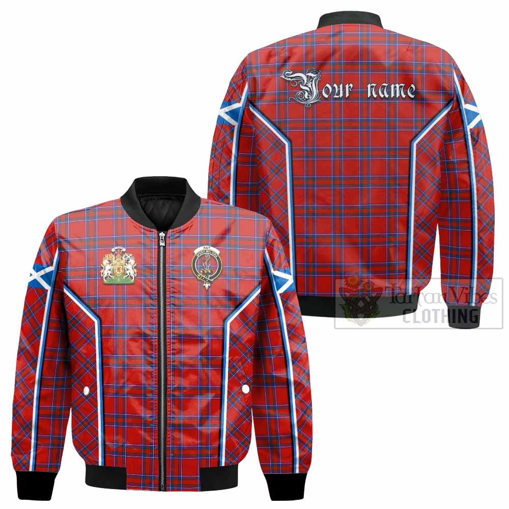 Rait Tartan Crest Bomber Jacket Scotland Coat of Arm Flag Style - Tartan Vibes Clothing