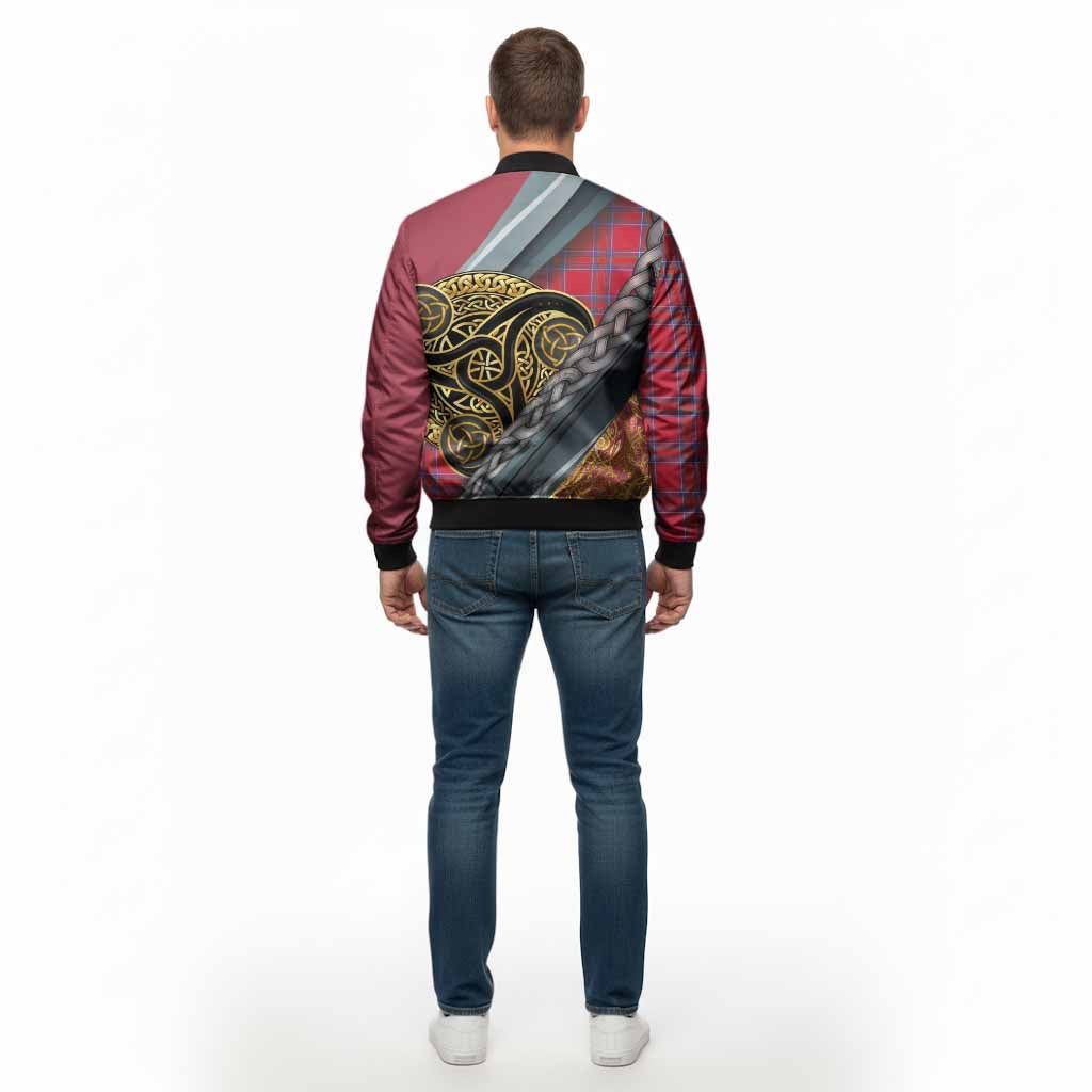 Rait Tartan Crest Bomber Jacket Scottish Triskele Celtic