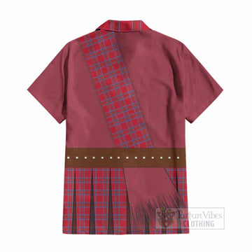 Rait Tartan Crest Cotton Hawaiian Shirt Kilt Costume Style