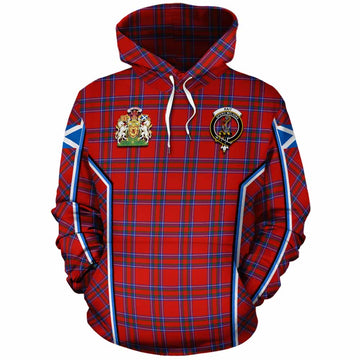 Rait Tartan Crest Cotton Hoodie Scotland Coat of Arm Flag Style