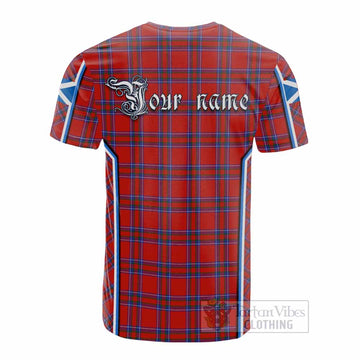 Rait Tartan Crest Cotton T-shirt Scotland Coat of Arm Flag Style - Tartan Vibes Clothing
