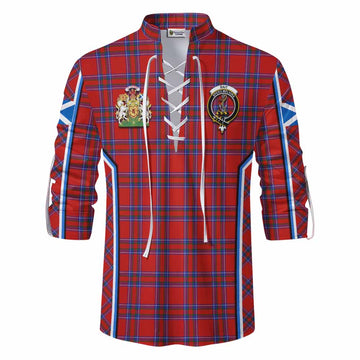 Rait Tartan Crest Ghillie Kilt Shirt Scotland Coat of Arm Flag Style