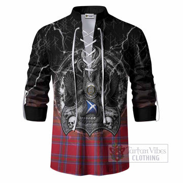 Rait Tartan Crest Ghillie Shirt Celtic Odin's Raven Legacy