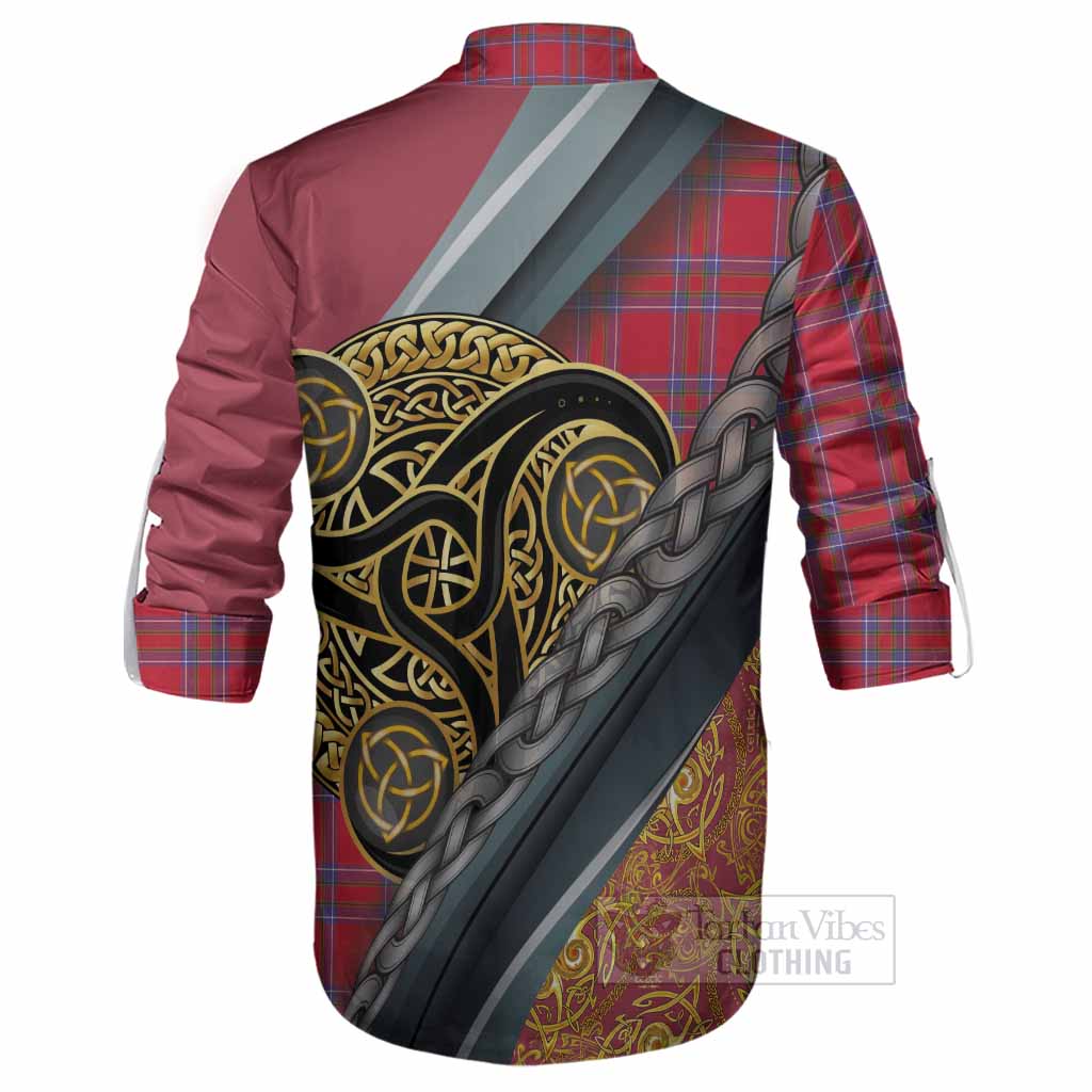 Rait Tartan Crest Ghillie Shirt Scottish Triskele Celtic