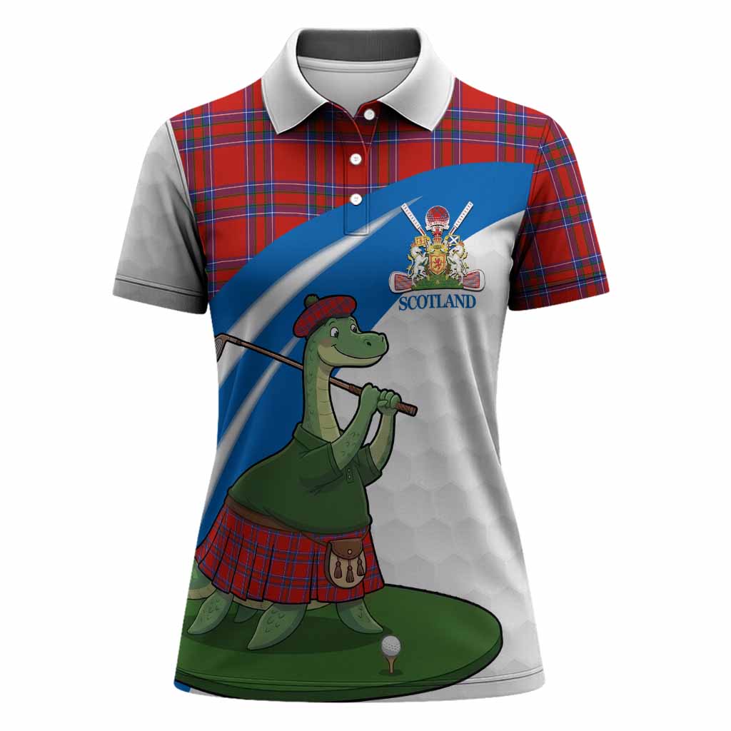Rait Tartan Crest Golf Nessie Women Polo Shirt Loch Ness Monster Sporty Style