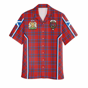Rait Tartan Crest Hawaiian Shirt Scotland Coat of Arm Flag Style