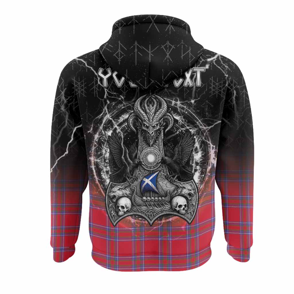 Rait Tartan Crest Hoodie Celtic Odin's Raven Legacy