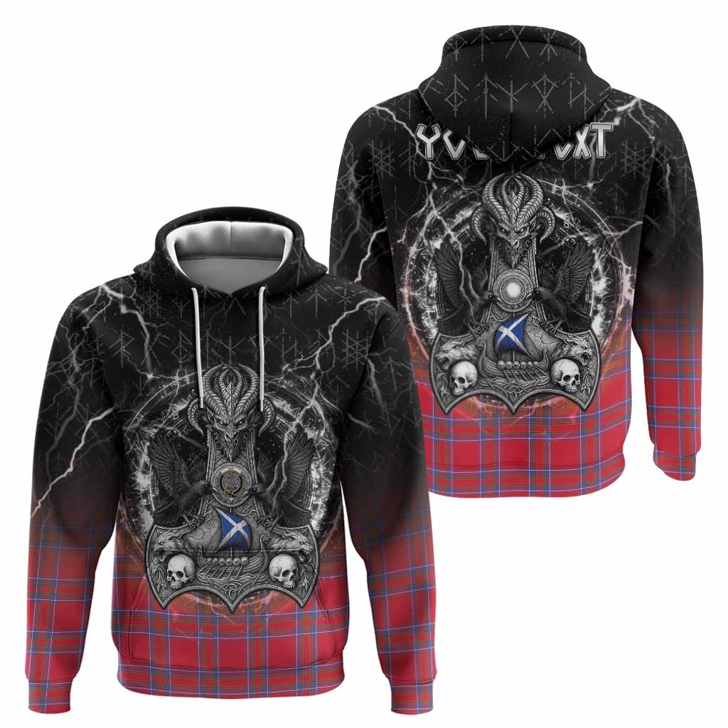 Rait Tartan Crest Hoodie Celtic Odin's Raven Legacy