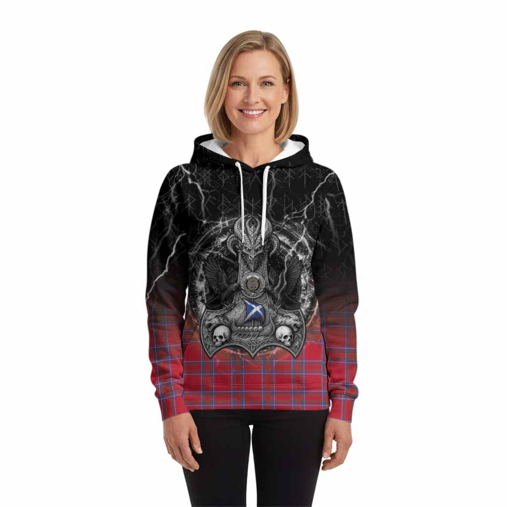 Rait Tartan Crest Hoodie Celtic Odin's Raven Legacy