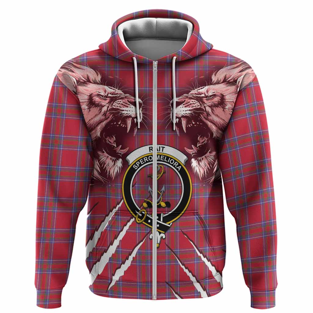 Rait Tartan Crest Hoodie Ferocious Lion Style