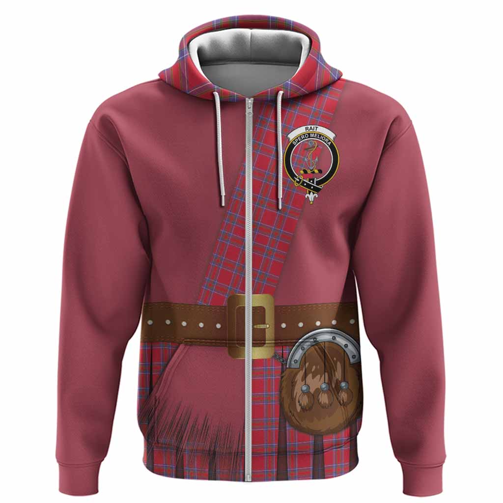 Rait Tartan Crest Hoodie Kilt Costume Style