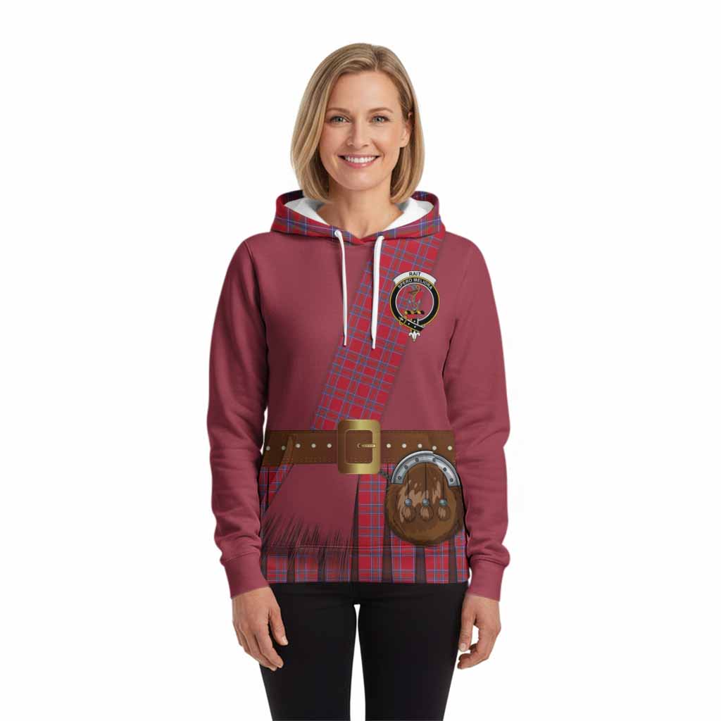 Rait Tartan Crest Hoodie Kilt Costume Style