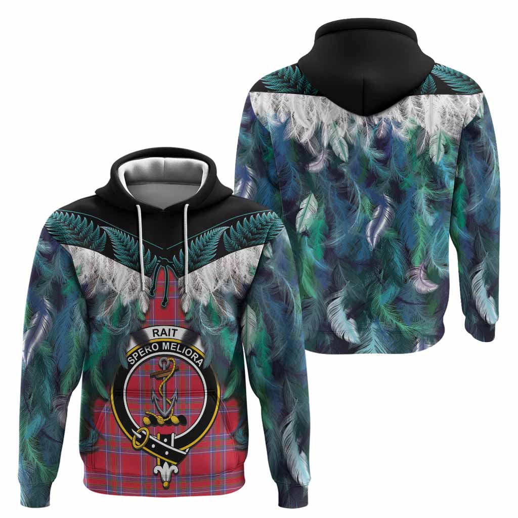 Rait Tartan Crest Hoodie New Zealand Maori Korowai Cloak