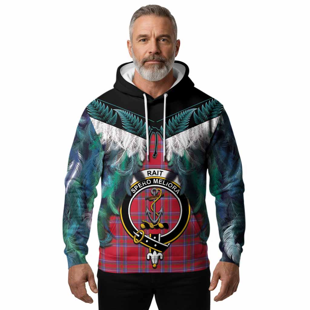 Rait Tartan Crest Hoodie New Zealand Maori Korowai Cloak
