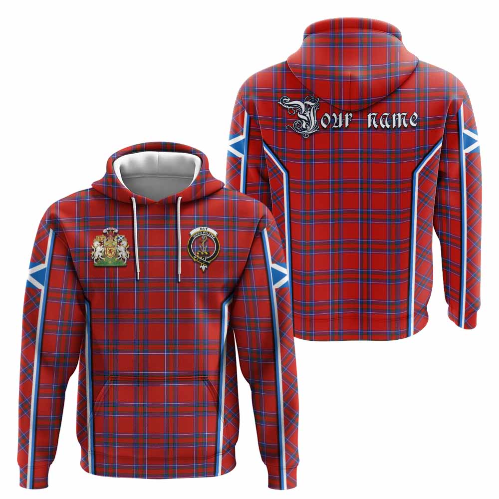 Rait Tartan Crest Hoodie Scotland Coat of Arm Flag Style - Tartan Vibes Clothing