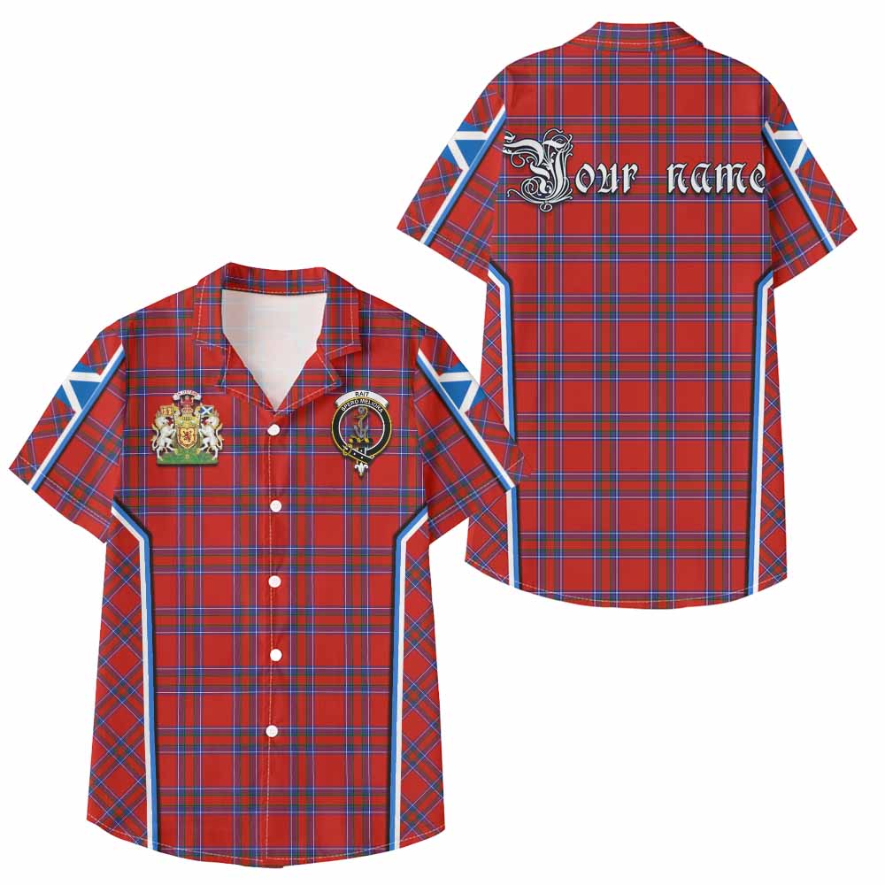 Rait Tartan Crest Kid Hawaiian Shirt Scotland Coat of Arm Flag Style - Tartan Vibes Clothing