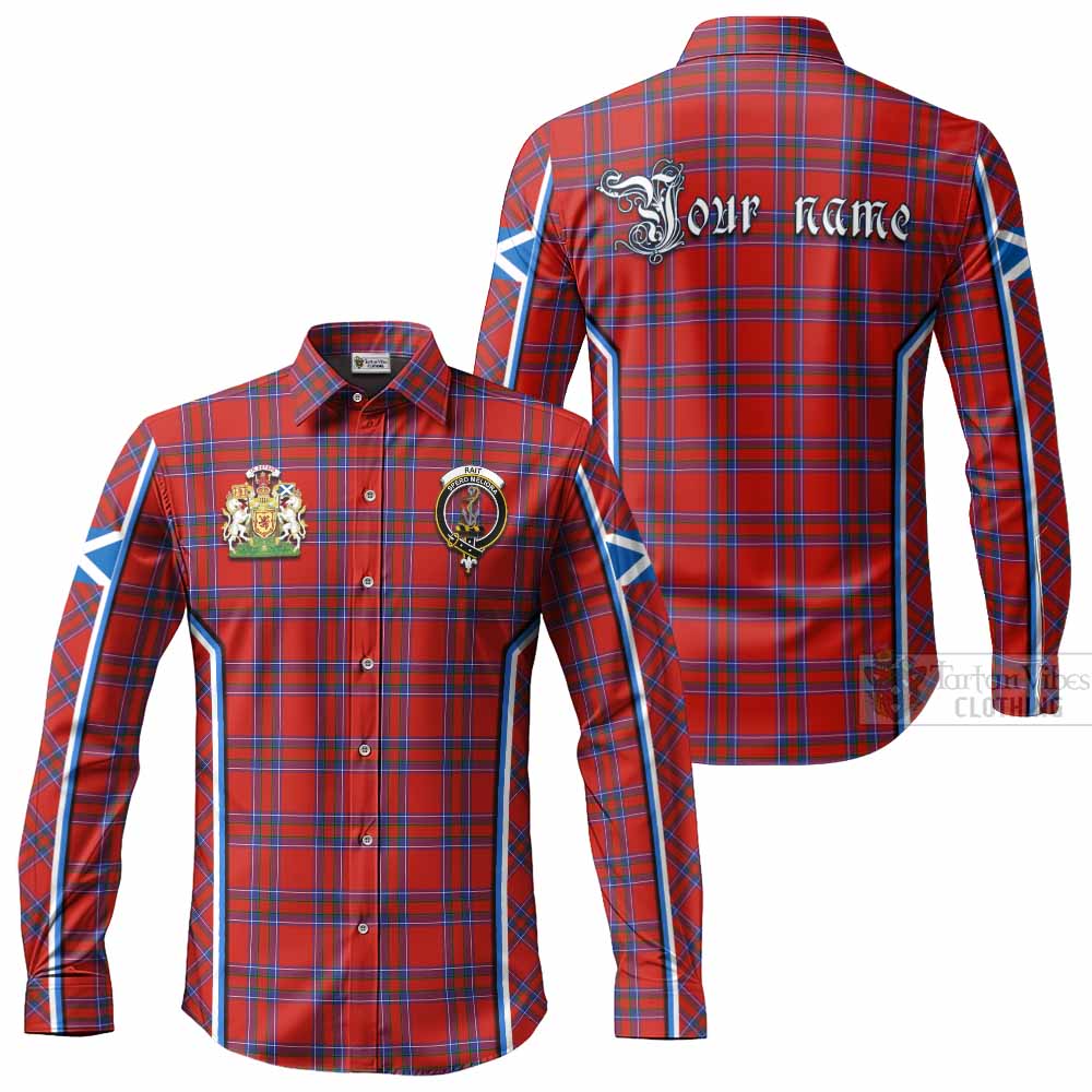 Rait Tartan Crest Long Sleeve Button Shirts Scotland Coat of Arm Flag Style - Tartan Vibes Clothing