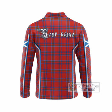 Rait Tartan Crest Long Sleeve Polo Shirt Scotland Coat of Arm Flag Style - Tartan Vibes Clothing