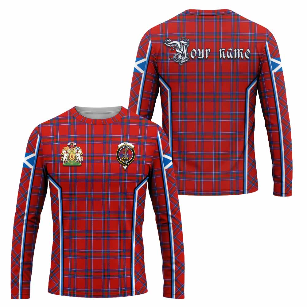 Rait Tartan Crest Long Sleeve T-Shirt Scotland Coat of Arm Flag Style - Tartan Vibes Clothing