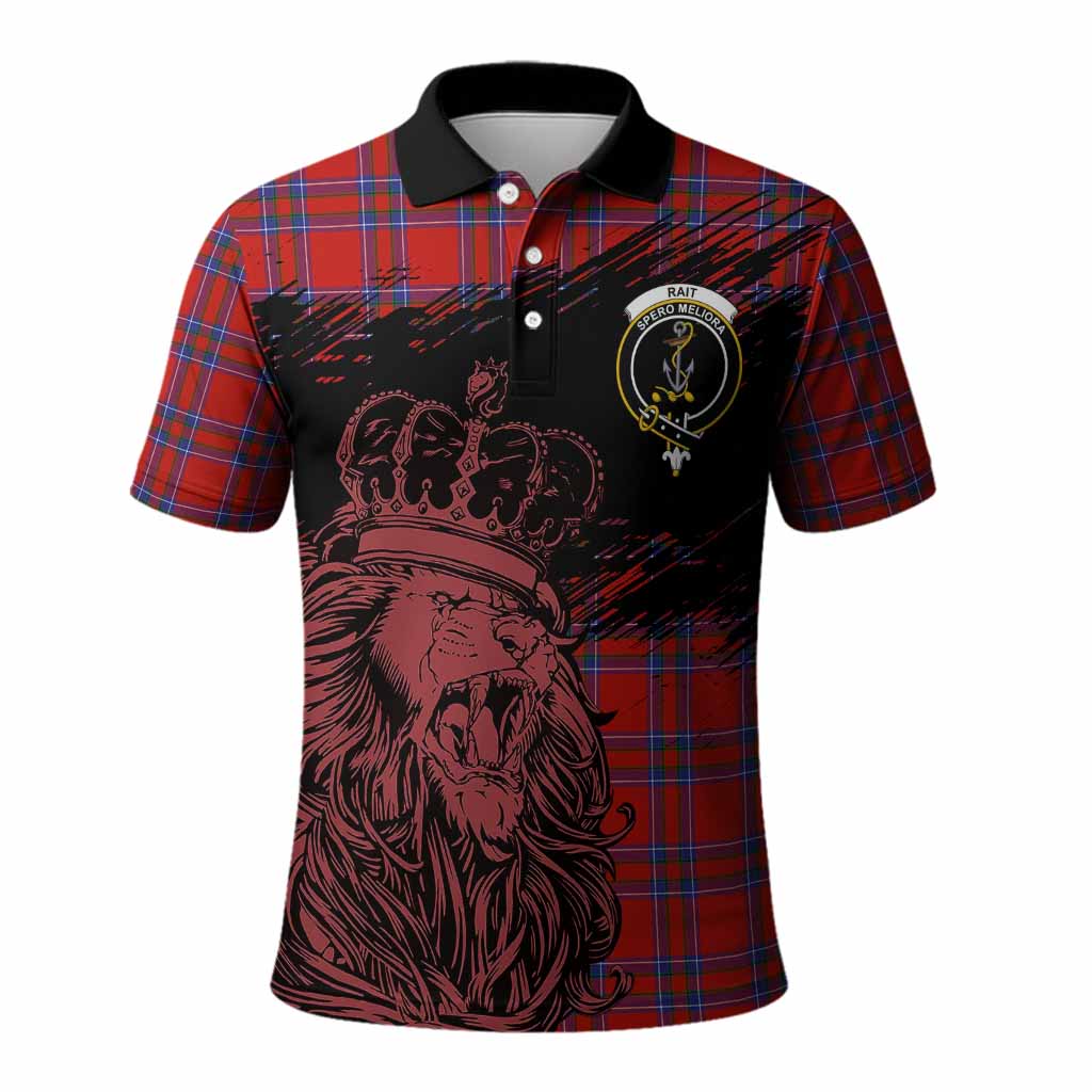Rait Tartan Crest Polo Shirt Crowned Lion Heritage Style