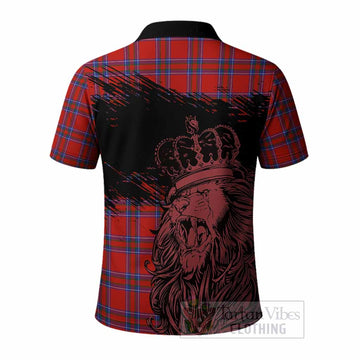 Rait Tartan Crest Polo Shirt Crowned Lion Heritage Style