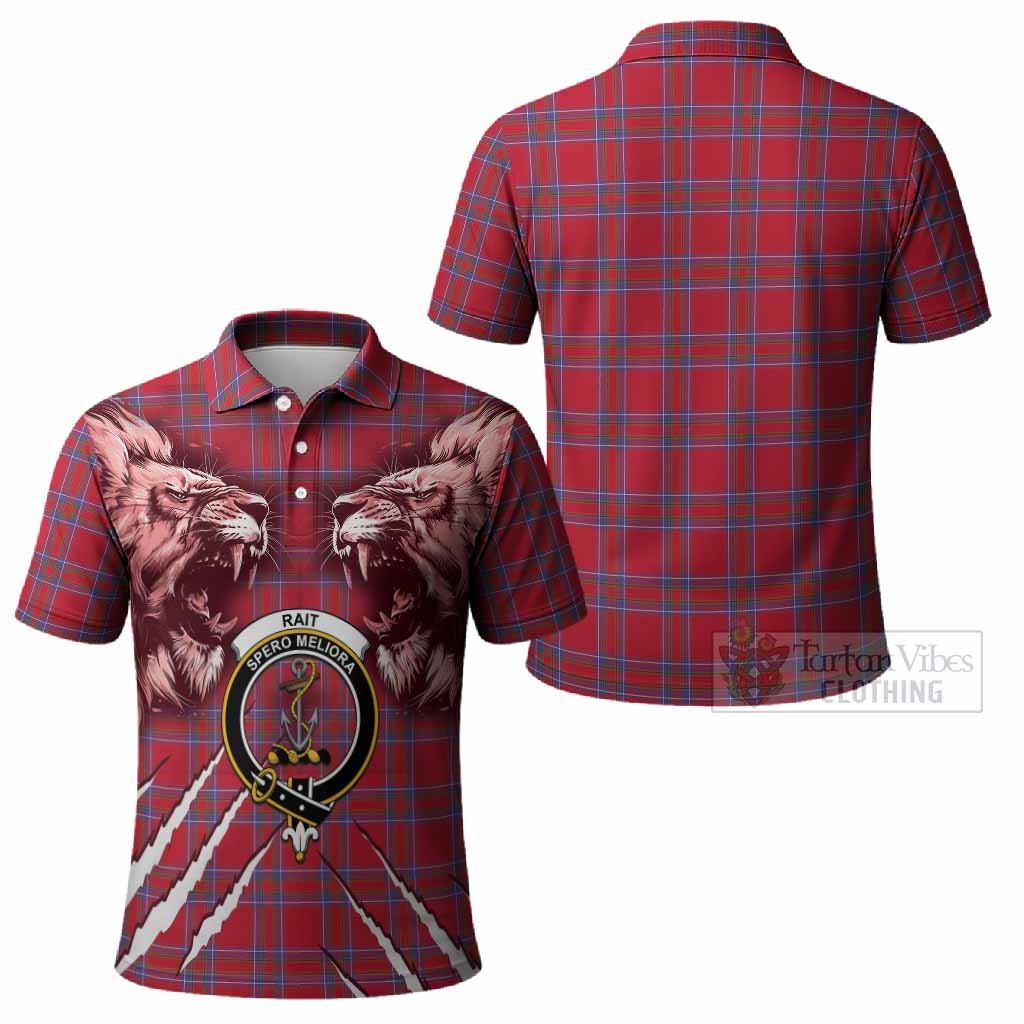 Rait Tartan Crest Polo Shirt Ferocious Lion Style
