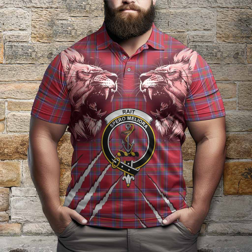 Rait Tartan Crest Polo Shirt Ferocious Lion Style