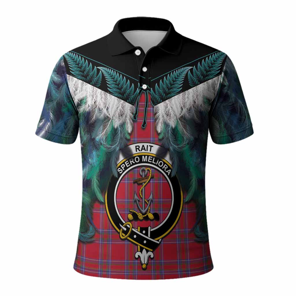 Rait Tartan Crest Polo Shirt New Zealand Maori Korowai Cloak
