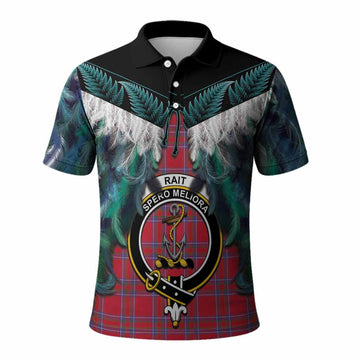 Rait Tartan Crest Polo Shirt New Zealand Maori Korowai Cloak