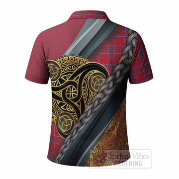 Rait Tartan Crest Polo Shirt Scottish Triskele Celtic
