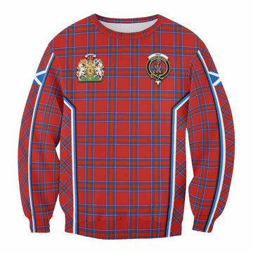 Rait Tartan Crest Sweatshirt Scotland Coat of Arm Flag Style