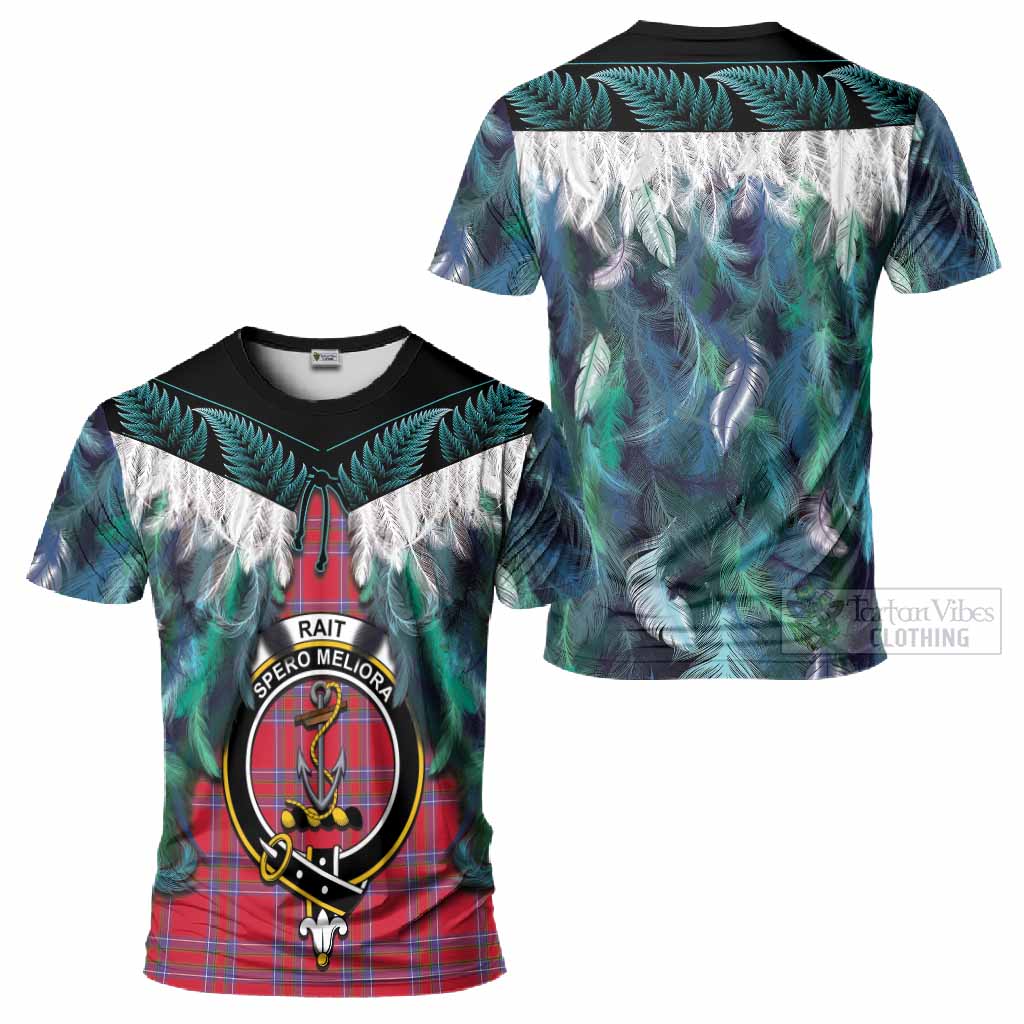 Rait Tartan Crest T-Shirt New Zealand Maori Korowai Cloak
