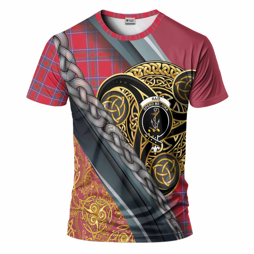 Rait Tartan Crest T-Shirt Scottish Triskele Celtic