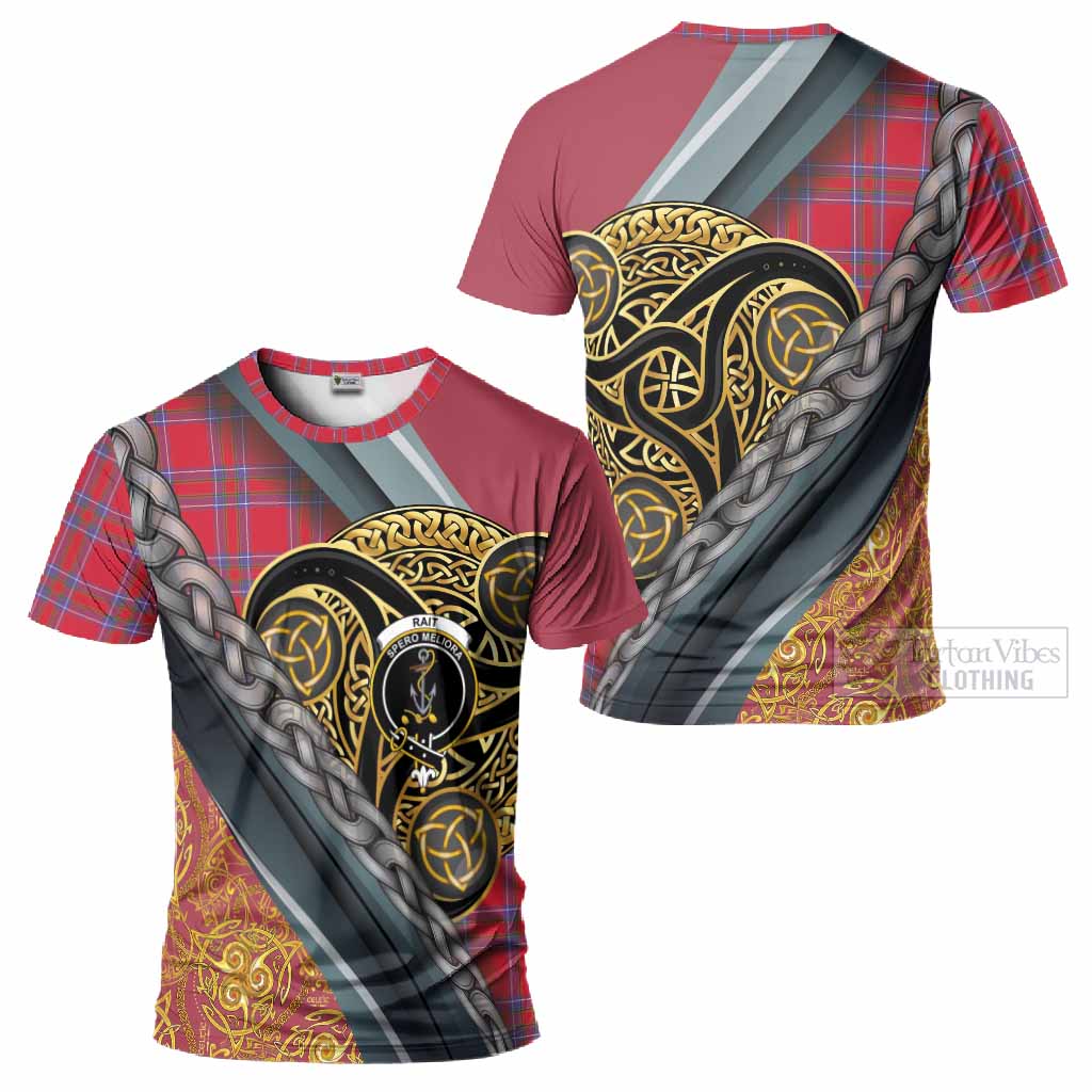 Rait Tartan Crest T-Shirt Scottish Triskele Celtic